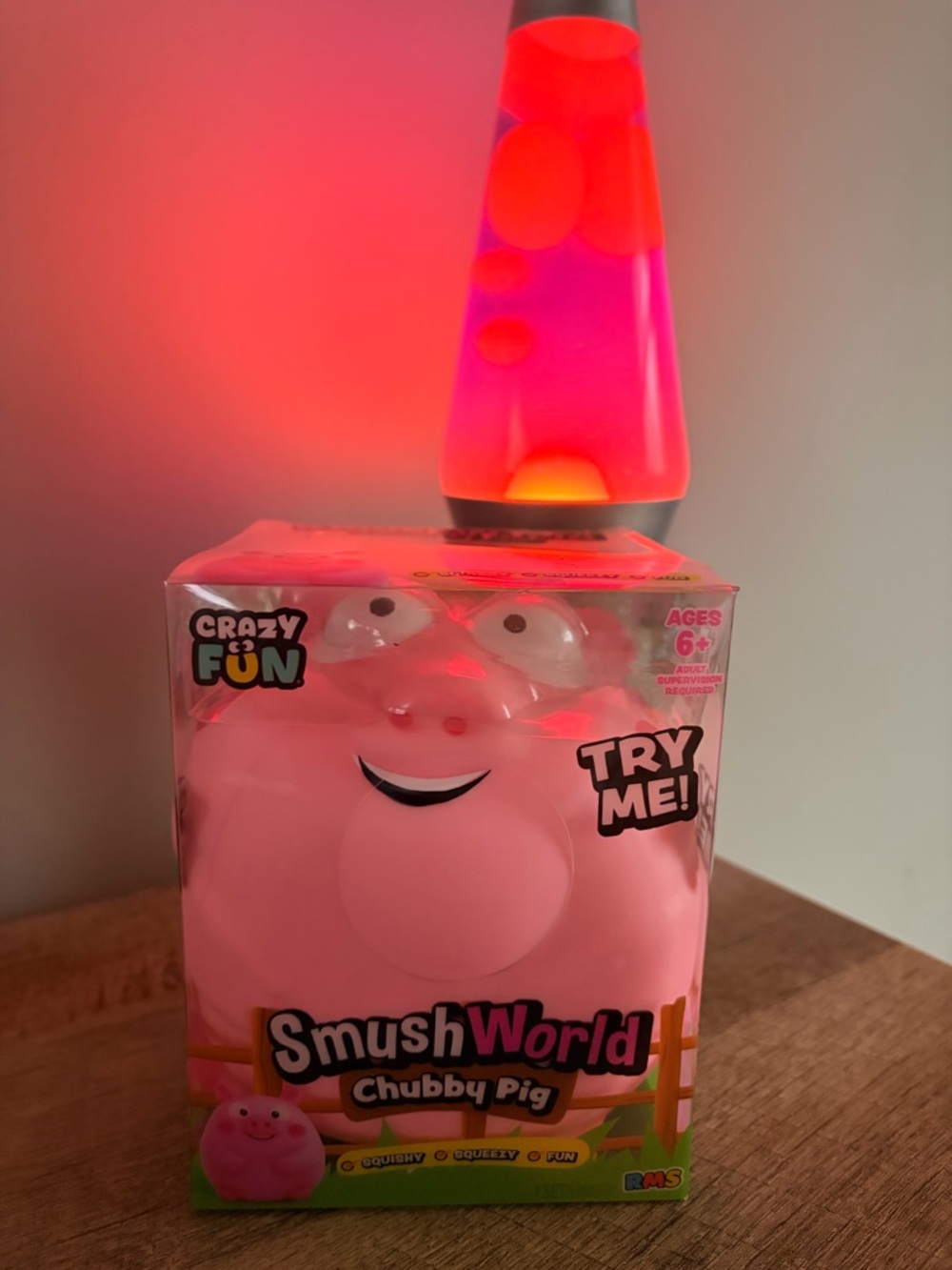 Chubby Pig Plush Squeeze Toy - Pink